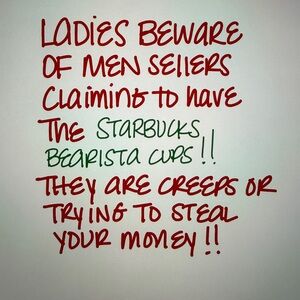 Starbucks Green and White Bearista Cup